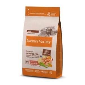 NATURE'S VARIETY DOG NO GRAIN MINI ADULT SALMÓN NORUEGO 600g/1.5Kg/3Kg/7Kg