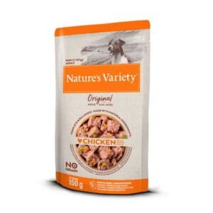 NATURE'S VARIETY DOG ORIGINAL NO GRAIN PATÉ MINI POLLO 150g (8 uds./caja)