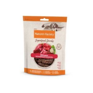 NATURE'S VARIETY DOG SUPERFOOD SNACK BUEY 85g (8 uds./caja)