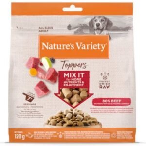 NATURE'S VARIETY DOG LIOFILIZADO TOPPERS BUEY 40g/120g