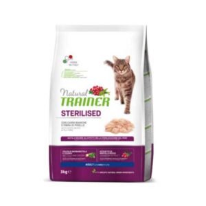 NATURAL TRAINER CAT STERILIZED ADULT PAVO 1.5Kg/3Kg