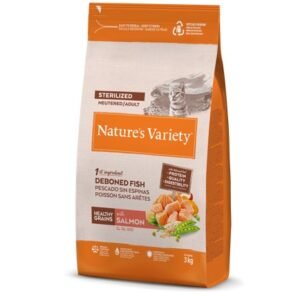 NATURE'S VARIETY CAT HEALTHY GRAINS STERILIZED ADULT SALMÓN 1.25Kg/3Kg/7Kg