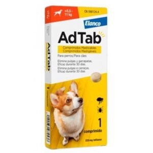 ELANCO ADTAB COMPRIMIDO ANTIPARASITARIO PERROS DE 5,5Kg-11Kg 225mg (1 comprimido)