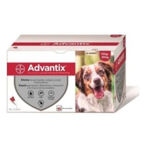 ADVANTIX PIPETAS RAZA MEDIANA 10-25Kg - Caja de 24 pipetas