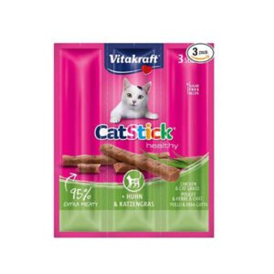 VITAKRAFT MINI STICK CON POLLO Y HIERBA GATERA PARA GATOS 54g (20 uds./caja)