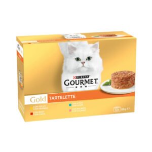 GOURMET GOLD TARTELETTE PACK BUEY, POLLO, SALMÓN Y ATÚN 12x85g