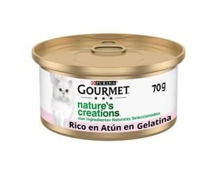 GOURMET NATURE'S CREATIONS ATÚN Y GAMBAS GELATINA 70g (24ud./caja)