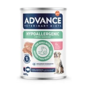 ADVANCE VETERINARY DIETS DOG WET HYPOALLERGENIC CON CERDO 400g (6ud./caja)