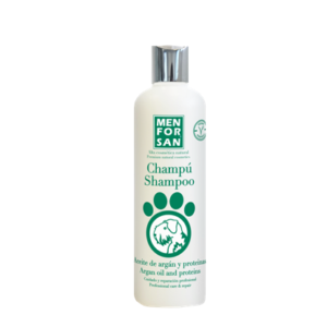 MENFORSAN CHAMPÚ CON PROTEINAS DE SEDA Y ACEITE DE ARGÁN PARA PERROS 300ml