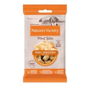 NATURE'S VARIETY DOG LIOFILIZADO SNACK MEAT BITES POLLO 20g (20uds./caja)
