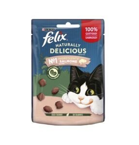 FELIX SNACK NATURALLY DELICIOUS SALMÓN Y ESPINACAS 60g (8ud./caja)