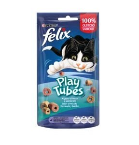 FELIX SNACK PLAY TUBES PESCADO Y GAMBAS 50g (8ud./caja)